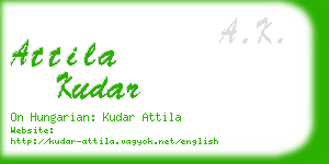 attila kudar business card